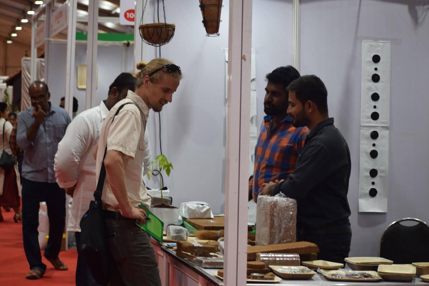 Coir Pith Blocks Stacked in Warehouse